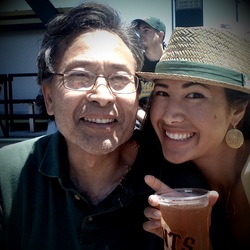 Dad and me at the A's/Giants game
