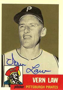 Vern Law's baseball card